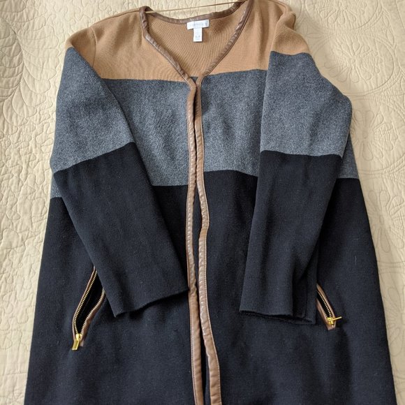 charter club color block cardigan